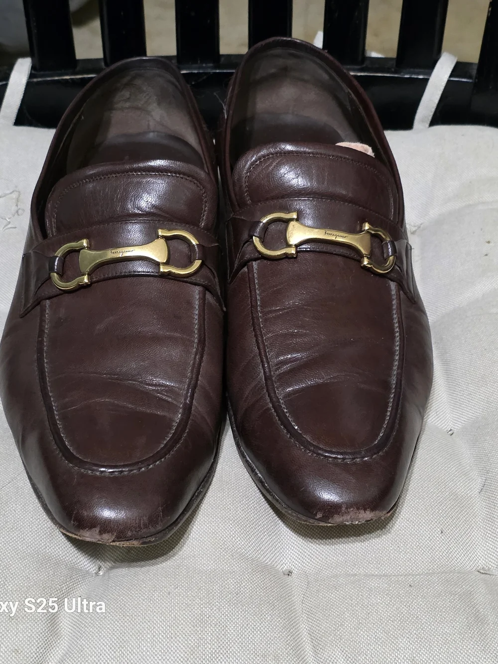 Salvatore Ferragamo Brown Leather Horsebit Loafers Isrd Size 11.5